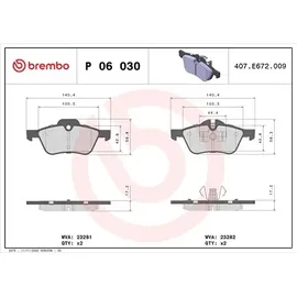 Brembo Bremsbelagsatz, Scheibenbremse