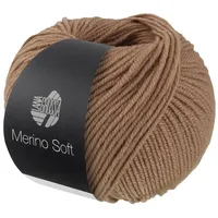 Lana Grossa Merino Soft Häkelwolle, 125 m braun