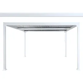 Mendler Alu Pergola HWC-L41 3,06 x 3,7 m Weiß