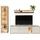 MCA Furniture Wohnwand Wohnkombination Santerno, Soft white / Viking Oak, 3-teilig, LED, (3-St), Wohnwand, Anbauwand, modern braun
