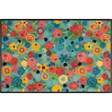 Wash+Dry Fußmatte Flower Power rechteckig, 7 mm Höhe, bunt