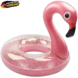 Aufblasbarer Pool Flamingo Schwimmring für Kinder Erwachsene, langlebig, 85x75cm