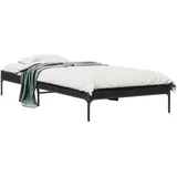 vidaXL Bettgestell Schwarz 90x200 cm Holzwerkstoff und Metall