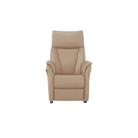 Hukla Relaxsessel Pascal Leder 77 x 115 x 90 cm Beige elektrisch, drehbar