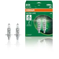 Osram ULTRA LIFE H1, Halogen-Scheinwerferlampe, 64150ULT-HCB, 12V PKW, Duobox