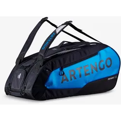 Tennistasche isolierend- Artengo L Pro 9 Schläger blau Spin mit Schuhfach, blau|schwarz, EINHEITSGRÖSSE