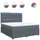 vidaXL Boxspringbett 180 x 200 cm Dunkelgrau