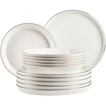Mäser Tafelservice , Porzellan Sita Weiß / Gold