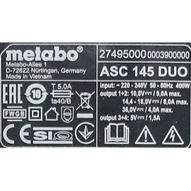 Metabo Basis Set 2x Li-Power Akkupack 18 V 4,0 Ah
