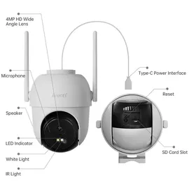 ARENTI OP1 4 MP Dualband WLAN Dome Schwarz
