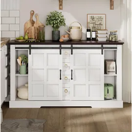 Okwish Sideboard 150 x 85 x 40 cm Weiß