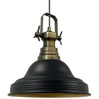 Bamyum Ulmete Industrial Vintage Metall Schwarz Hängelampe