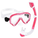 Taucherbrille Kinder, Aweohtle Schnorchelset Kinder mit Anti-Leck Anti-Fog Tauchmasken und aucherbrille mit 180° Panorama Sichtfeld, Schnorchelmaske, wasserdichte Schnorchelbrille für Wassersport