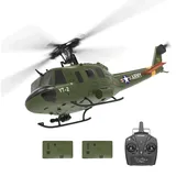 NULA YUXIANG F07 UH-1D RC Hubschrauber für Erwachsene, 1/34, 6 H 2,4 G 6-Achsen-Gyro 3D/6 G Bürstenloser Ferngesteuerter Helikopter Flugflugzeug Optische Flusspositionierung – 2 Batterie