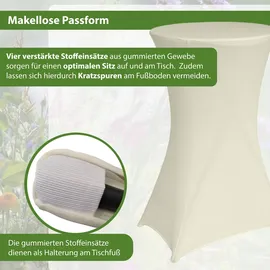 Baumarktplus 2x Stehtischhusse 60 cm Beige