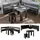 Vicco Eckbankgruppe Roman Schwarz, 210 x 41.5 cm mit Tisch, & Eckbankgruppen