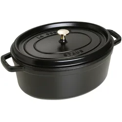 STAUB France Cocotte 33 cm oval 6,7 Liter Gusseisen Schwarz