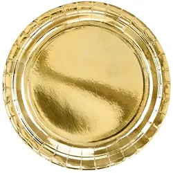 6 grosse Teller Gold Folie