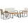 vidaXL Gartenmöbel Set 4-tlg. Beige/Cremeweiß