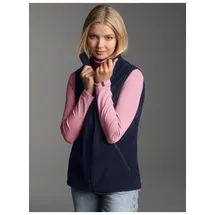TRIGEMA Fleeceweste TRIGEMA "TRIGEMA Fleeceweste", Damen, Gr. M, blau (navy), 100% Polyester, Westen Fleeceweste