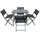 VCM Gartenmöbel 5er-Set – schwarz ¦ Maße cm B. 80 H. 72