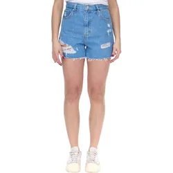 LEVI ́S High Waisted Mom-Shorts für Damen im Destroyed-Look Denim kurze Hose A19650010 Blau - W23