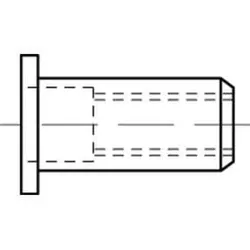 Blindnietmuttern Alu-Legierung Flachkopf M 8 / 3,0 - 6,0 S