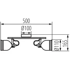 KANLUX Derato 2-flammig rund Aluminium dimmbar 8,0 W weiß