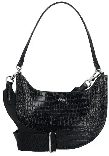 Lacoste Chantaco Classics Schultertasche S Leder 23 cm  schwarz