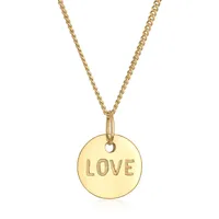 Elli PREMIUM Love-Schriftzug Liebe Wording 585 Gelbgold Ketten Damen