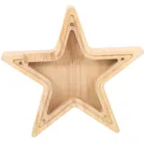 ibasenice Große Holz Spardose in Sternform mit Acryl Kreative Dekorative Münzbox für Kinder als Stilvolles Geldaufbewahrungselement im Kinderzimmer