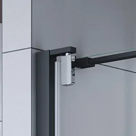 Breuer Europa Design 80x80 cm Klarglas Profilfarbe schwarz