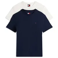 Tommy Hilfiger Tommy Jeans Rundhalsshirt TJM XSLIM 2PACK JERSEY TEE EXT (Packung, 2er-Pack) Logostickerei, 2Pack bunt XXL (54)