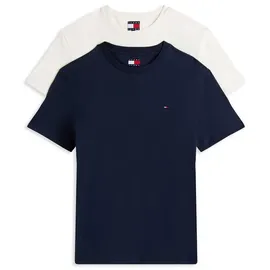 Tommy Hilfiger Tommy Jeans Rundhalsshirt TJM XSLIM 2PACK JERSEY TEE EXT (Packung, 2er-Pack) Logostickerei, 2Pack bunt XXL (54)