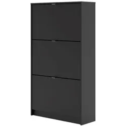Shane Schuhschrank 3 Klapptüren 2R schwarz matt.
