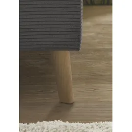 Set One by Musterring Polsterbett "Cary", grau, B:164cm L:219cm, SET ONE BY MUSTERRING, Betten, Polsterbett, wahlweise mit Matratze und Lattenrost, Füße in Eiche natur