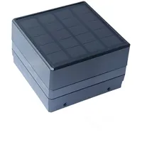 Home Deluxe Pfostenabdeckung Kunststoff mit Solar LED Beleuchtung 1 St grau