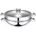 Baumalu Wok Baumalu 2 in 1 Edelstahl 32 cm mit Dampf-Einsatz und Glasdeckel