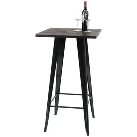 chefgastro Stehtisch 60 x 107 x 60 cm Schwarz