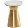 FineBuy Beistelltisch Weiß Marmor 35 x 35 x 45 cm