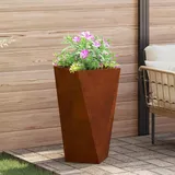 vidaXL Pflanzkübel Rostig 40 x 40 x 75 cm Wetterfeststahl