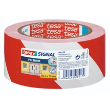 Tesa Markierungsklebeband 66 x 5 cm Rot/Weiß