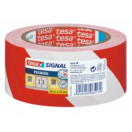 Tesa Markierungsklebeband 66 x 5 cm Rot/Weiß
