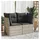 vidaXL Gartensofa 2-Sitzer Loungesofa hellgrau