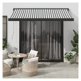 vidaXL Markise Einziehbar Anthrazit & Weiß 3,5x2,5 m Stoff & Aluminium