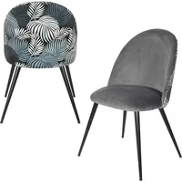 Hti-Living Stuhl Tampa Leaf Grau