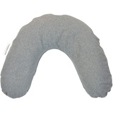 Theraline Reisekissen Nackenkissen inkl. Bamboo-Jersey-Bezug, Grau, 100 x 21 cm