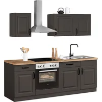 WIHO KÜCHEN Küchenzeile Erla 220 cm grau