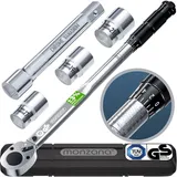 monzana Drehmomentschlüssel 6tlg. Set 40-210Nm 1/2" Zoll CrV