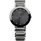 Bering Damen Uhr Armbanduhr Slim Ceramic - 11435-783 Edelstahl - Silber/Grau